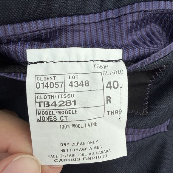 Ted Baker Endurance Suit Mens 40R Blue 100% Wool Jones Professional 32x30 Pants - Picture 6 of 16